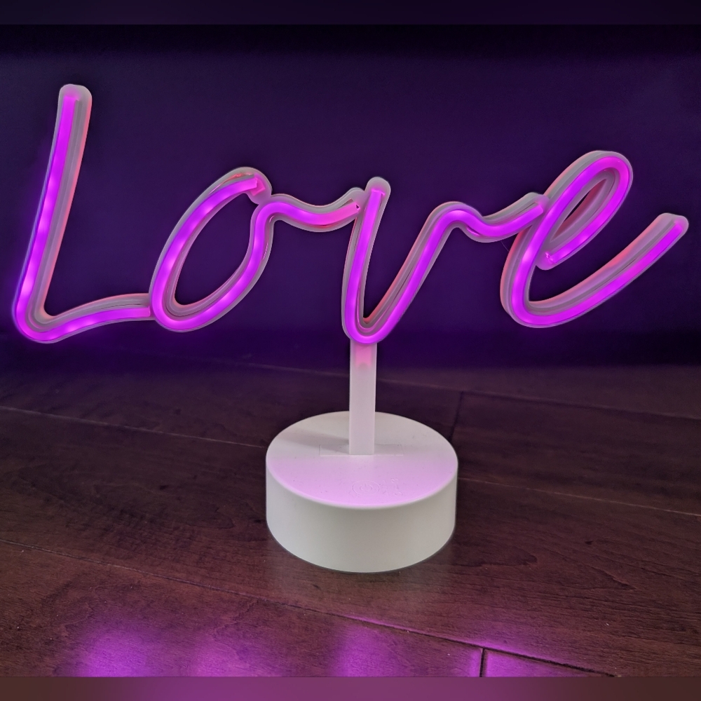 Love faux neon sign